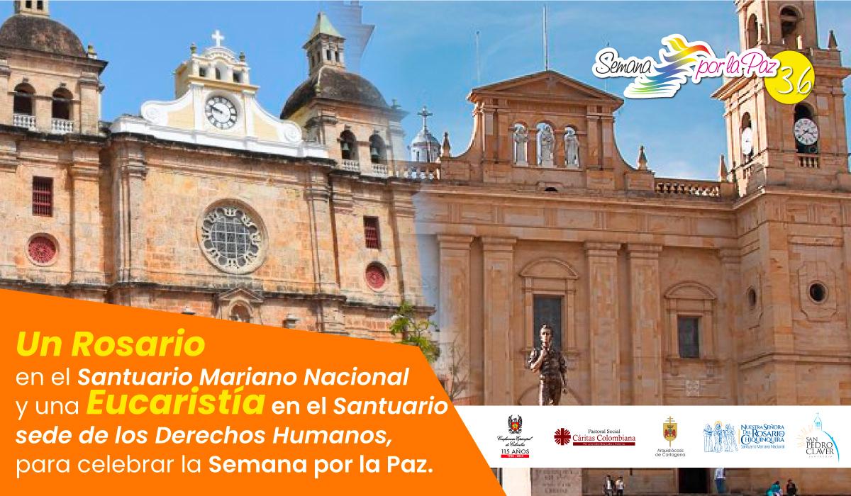Semana por la paz 2023_Rosario en Chiquinquirá y misa en San Pedro Claver